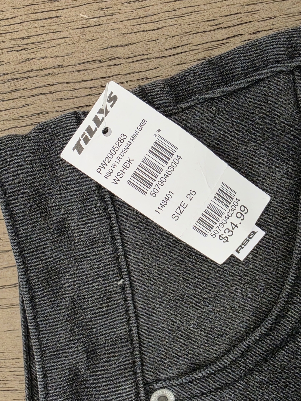 RSQ Black Denim Mini Skirt - Picture 3 of 5